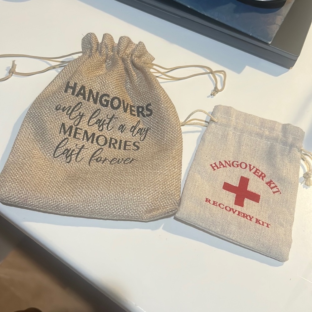 Hangover kit bags